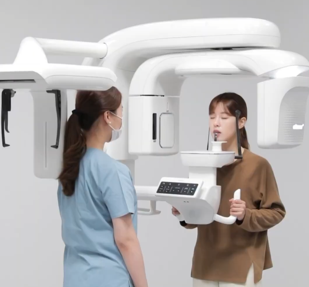 Patient undergoing 3D CBCT scan at Trust Dental Surgery for All-on-4 implant planning